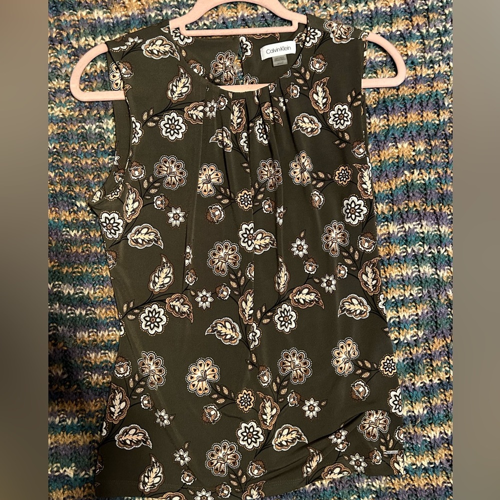 Calvin Klein Ruffle Blouse Shirt